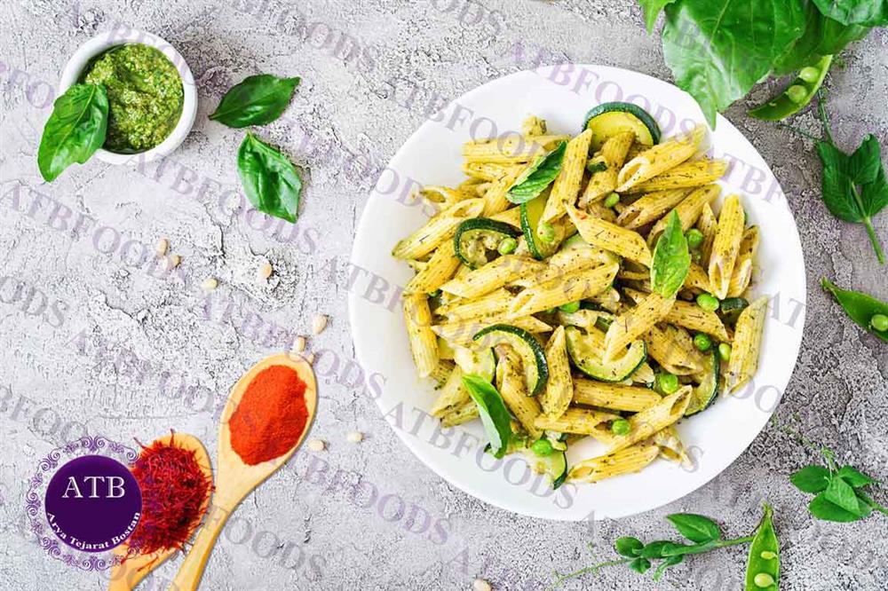 Vegetarian Saffron Zucchini Pasta | ATB Foods